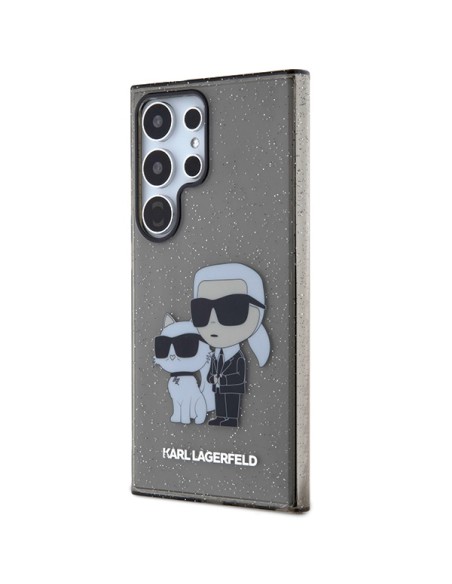 Etui Karl Lagerfeld Glitter Karl&Choupette na Samsung Galaxy S24 Ultra - czarne Etui Karl Lagerfeld Glitter Karl&Choupette na Samsung Galaxy S24 Ultra - czarne