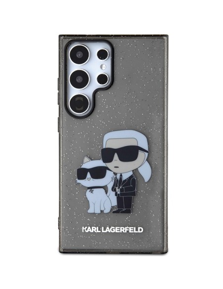 Etui Karl Lagerfeld Glitter Karl&Choupette na Samsung Galaxy S24 Ultra - czarne Etui Karl Lagerfeld Glitter Karl&Choupette na Samsung Galaxy S24 Ultra - czarne
