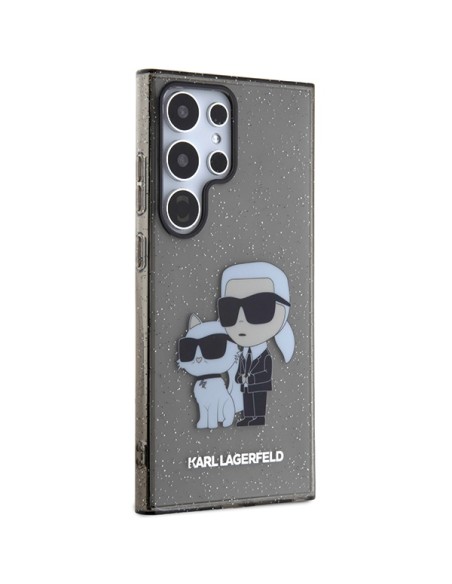 Etui Karl Lagerfeld Glitter Karl&Choupette na Samsung Galaxy S24 Ultra - czarne Etui Karl Lagerfeld Glitter Karl&Choupette na Samsung Galaxy S24 Ultra - czarne