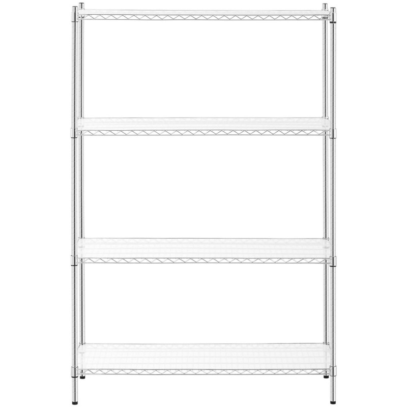 Ažūrinės chromuotos dirbtuvių lentynos 4 lentynos + 4 kilimėliai iki 1 t 1000 kg 120x45x180 cm