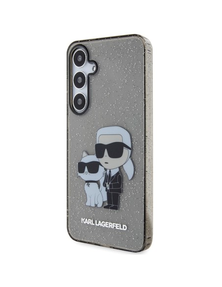 Etui Karl Lagerfeld Glitter Karl&Choupette na Samsung Galaxy S24+ - czarne