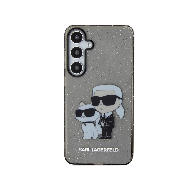 Etui Karl Lagerfeld Glitter Karl&Choupette na Samsung Galaxy S24+ - czarne