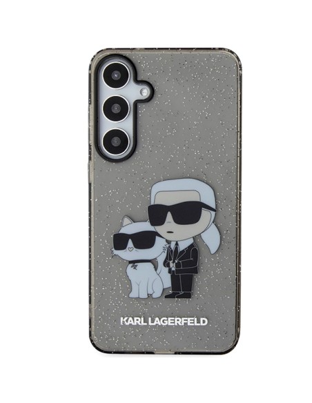 Etui Karl Lagerfeld Glitter Karl&Choupette na Samsung Galaxy S24+ - czarne