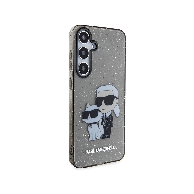 Etui Karl Lagerfeld Glitter Karl&Choupette na Samsung Galaxy S24+ - czarne