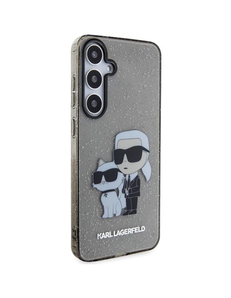 Etui Karl Lagerfeld Glitter Karl&Choupette na Samsung Galaxy S24+ - czarne