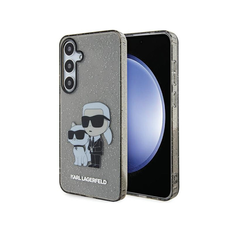 Etui Karl Lagerfeld Glitter Karl&Choupette na Samsung Galaxy S24 - czarne