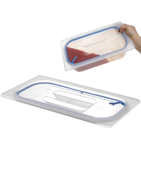 Dangtis su silikonine tarpine GN 1/9 konteineriams - Hendi 881859