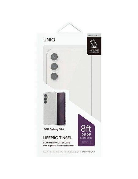 Etui UNIQ LifePro Xtreme na Samsung Galaxy S24 - przezroczysto-brokatowe Etui UNIQ LifePro Xtreme na Samsung Galaxy S24 - przezroczysto-brokatowe