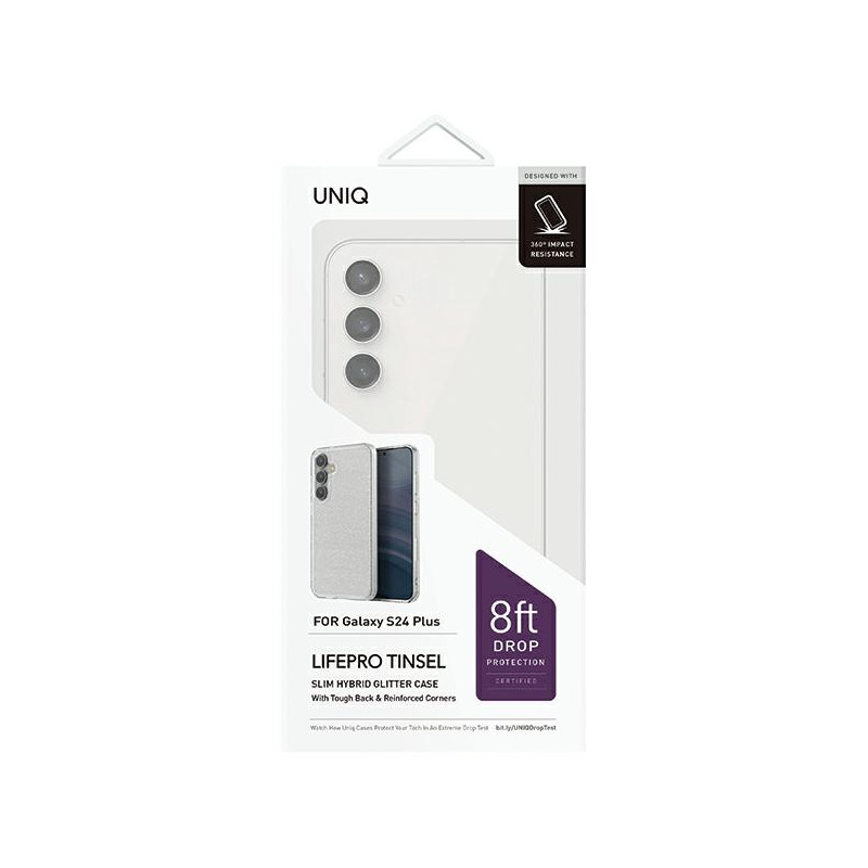 Etui UNIQ LifePro Xtreme na Samsung Galaxy S24+ - przezroczysto-brokatowe