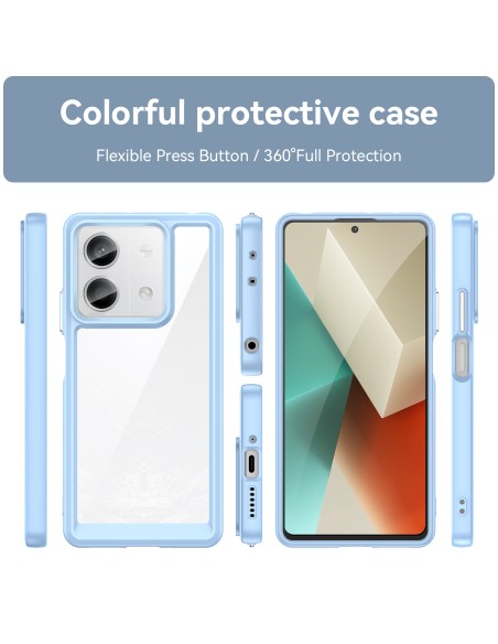 Etui Outer Space Case z żelową ramką do Xiaomi Redmi Note 13 5G - niebieskie