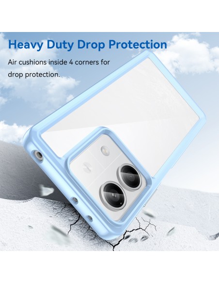 Etui Outer Space Case z żelową ramką do Xiaomi Redmi Note 13 5G - niebieskie