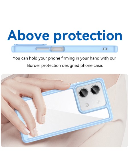 Etui Outer Space Case z żelową ramką do Xiaomi Redmi Note 13 5G - niebieskie