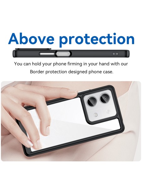 Etui Outer Space Case z żelową ramką do Xiaomi Redmi Note 13 5G - czarne Etui Outer Space Case z żelową ramką do Xiaomi Redmi Note 13 5G - czarne