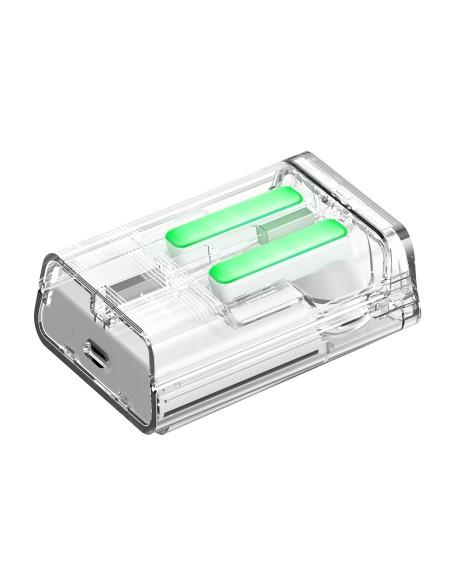 Słuchawki bezprzewodowe TWS Joyroom JR-TC1 IceLens Series ze światłami LED - białe Słuchawki bezprzewodowe TWS Joyroom JR-TC1 IceLens Series ze światłami LED - białe