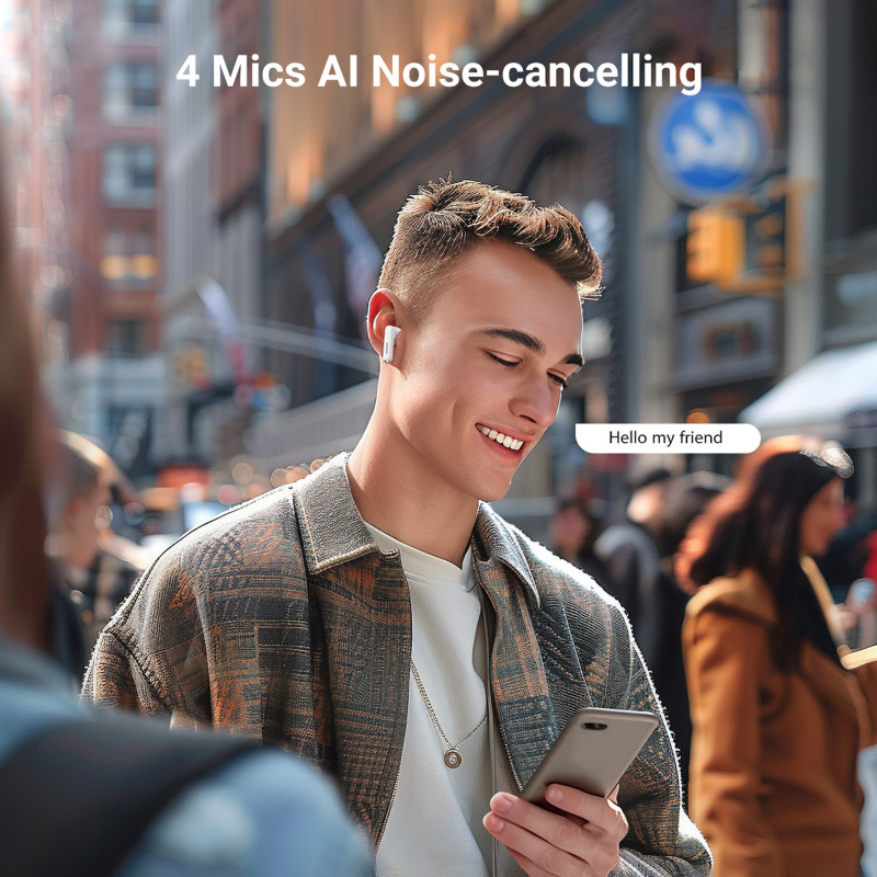 Słuchawki bezprzewodowe Ugreen HiTune H5 WS201 TWS - białe