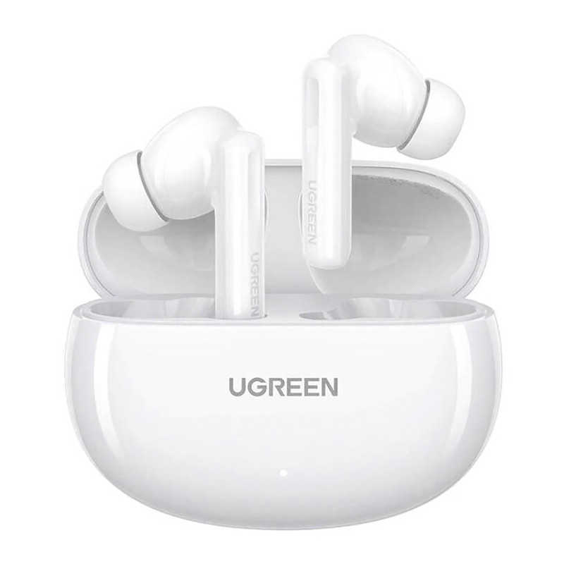 Słuchawki bezprzewodowe Ugreen HiTune T6 z funkcją ANC + kabel USB-A - USB-C - białe Słuchawki bezprzewodowe Ugreen HiTune T6 z funkcją ANC + kabel USB-A - USB-C - białe