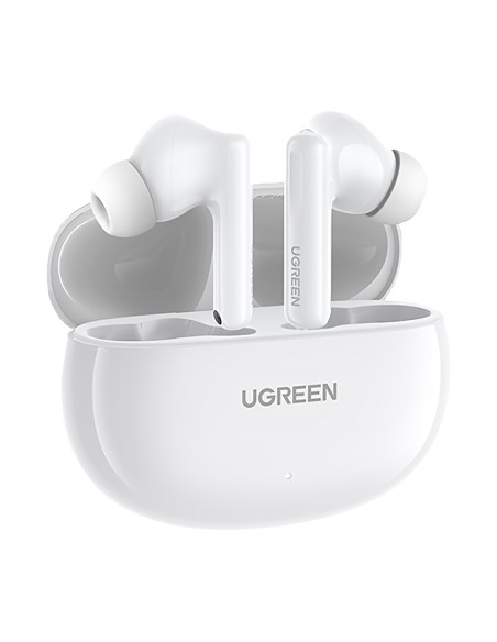 Słuchawki bezprzewodowe Ugreen HiTune T6 z funkcją ANC + kabel USB-A - USB-C - białe Słuchawki bezprzewodowe Ugreen HiTune T6 z funkcją ANC + kabel USB-A - USB-C - białe