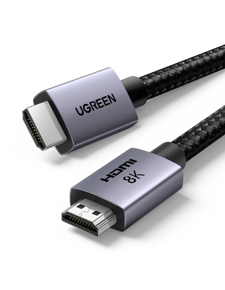 Kabel Ugreen HD171 ze złączami HDMI 2.1 8K certyfikowany o długości 2 m - szary Kabel Ugreen HD171 ze złączami HDMI 2.1 8K certyfikowany o długości 2 m - szary