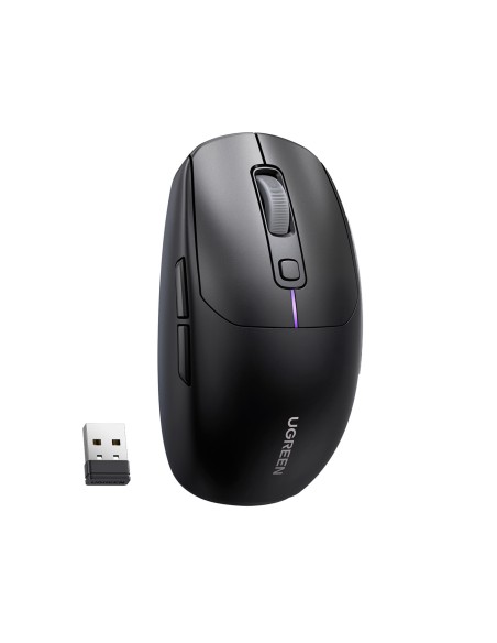 Mysz komputerowa Ugreen MU103 Bluetooth 5.0 / odbiornik USB 2.4GHz - czarna Mysz komputerowa Ugreen MU103 Bluetooth 5.0 / odbiornik USB 2.4GHz - czarna