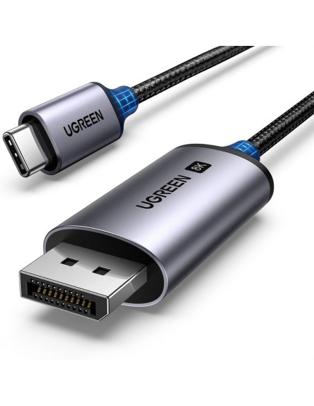 Kabel Ugreen CM556 ze złączami USB-C i DisplayPort 8K o długości 3 m - szary Kabel Ugreen CM556 ze złączami USB-C i DisplayPort 8K o długości 3 m - szary