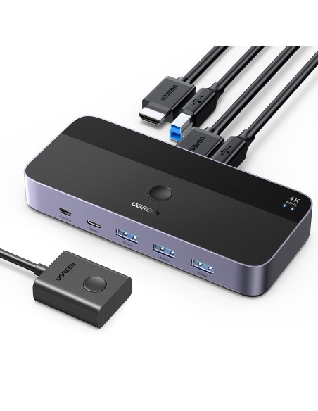 Przełącznik KVM Ugreen CM664 HDMI switch 2w1 - czarny