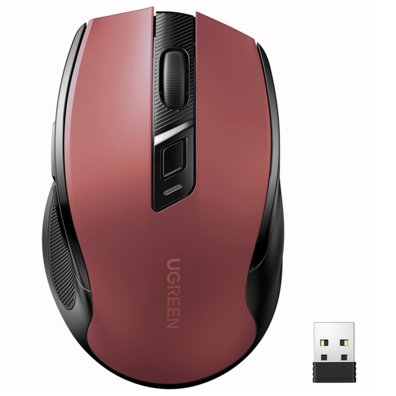 Mysz optyczna Ugreen MU006 bezprzewodowa USB 2.4GHz / Bluetooth 5.0 4000 DPI - czerwona Mysz optyczna Ugreen MU006 bezprzewodowa USB 2.4GHz / Bluetooth 5.0 4000 DPI - czerwona