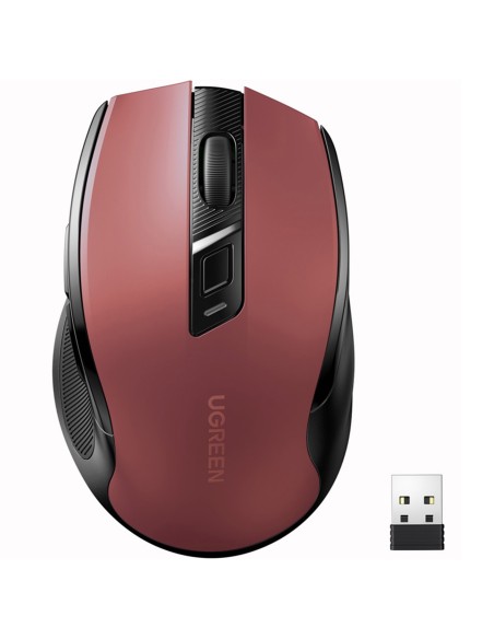 Mysz optyczna Ugreen MU006 bezprzewodowa USB 2.4GHz / Bluetooth 5.0 4000 DPI - czerwona Mysz optyczna Ugreen MU006 bezprzewodowa USB 2.4GHz / Bluetooth 5.0 4000 DPI - czerwona