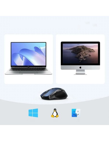 Mysz optyczna Ugreen MU006 bezprzewodowa USB 2.4GHz / Bluetooth 5.0 4000 DPI - niebieska Mysz optyczna Ugreen MU006 bezprzewodowa USB 2.4GHz / Bluetooth 5.0 4000 DPI - niebieska