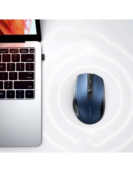 Mysz optyczna Ugreen MU006 bezprzewodowa USB 2.4GHz / Bluetooth 5.0 4000 DPI - niebieska Mysz optyczna Ugreen MU006 bezprzewodowa USB 2.4GHz / Bluetooth 5.0 4000 DPI - niebieska