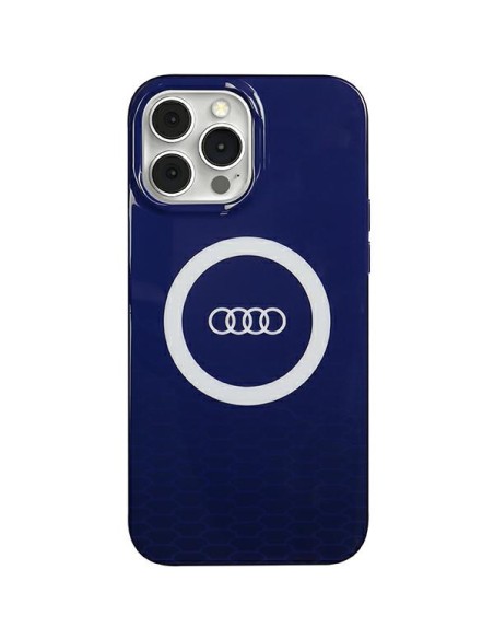 Etui Audi IML Big Logo MagSafe na iPhone 13 Pro Max - niebieskie Etui Audi IML Big Logo MagSafe na iPhone 13 Pro Max - niebieskie