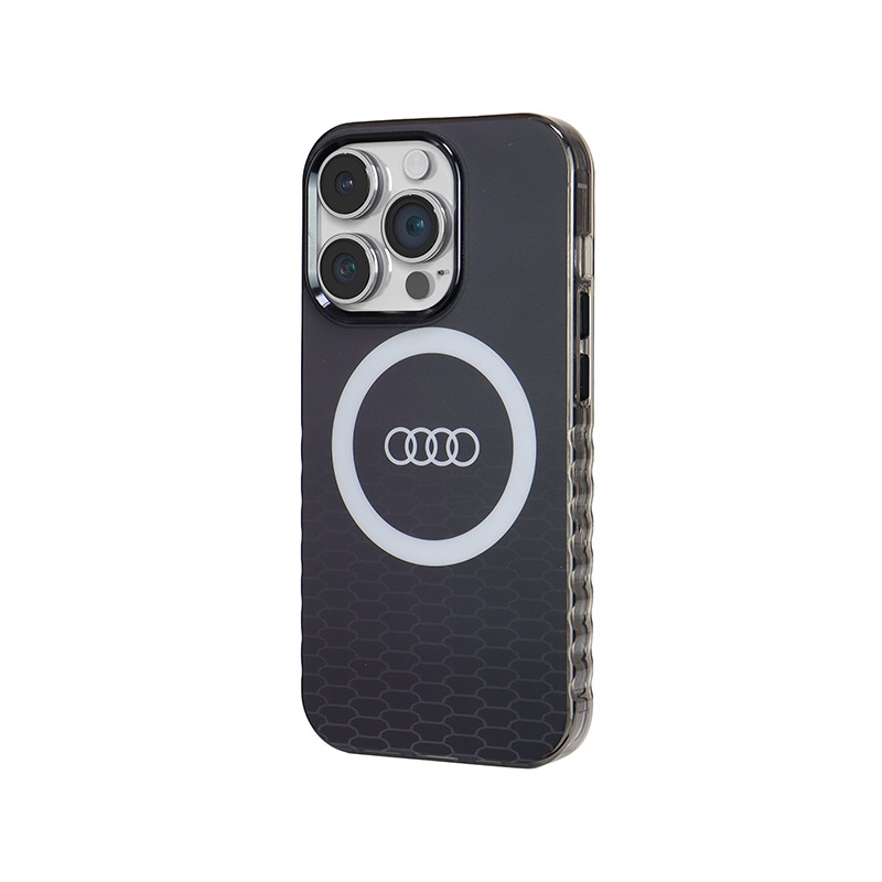 Etui Audi IML Big Logo MagSafe na iPhone 14 Pro - czarne