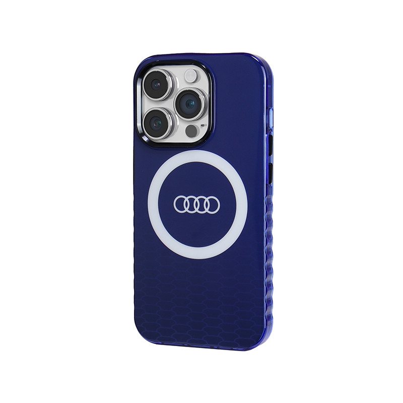 Etui Audi IML Big Logo MagSafe na iPhone 14 Pro - niebieskie
