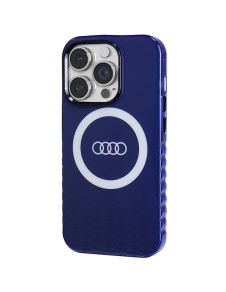Etui Audi IML Big Logo MagSafe na iPhone 14 Pro - niebieskie Etui Audi IML Big Logo MagSafe na iPhone 14 Pro - niebieskie
