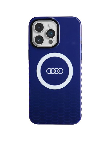 Etui Audi IML Big Logo MagSafe na iPhone 14 Pro Max - niebieskie Etui Audi IML Big Logo MagSafe na iPhone 14 Pro Max - niebieskie