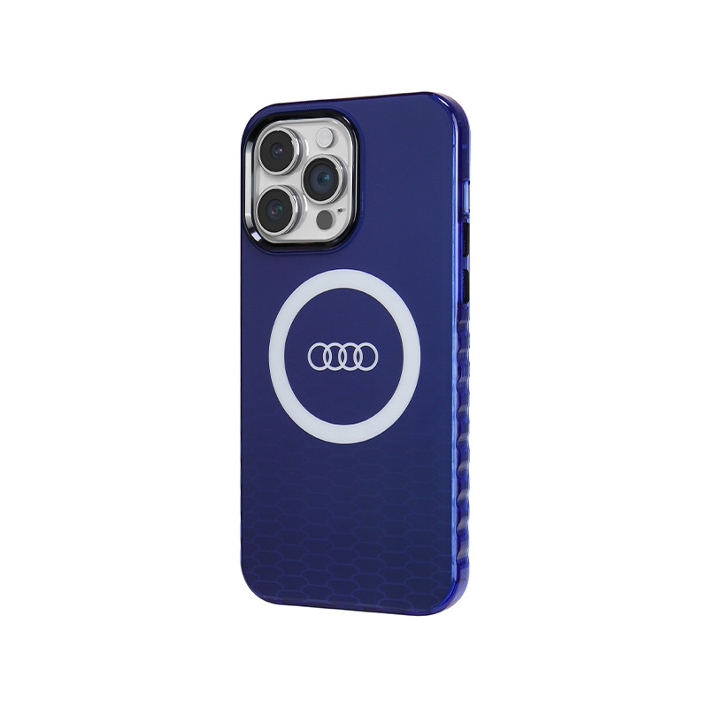Etui Audi IML Big Logo MagSafe na iPhone 14 Pro Max - niebieskie