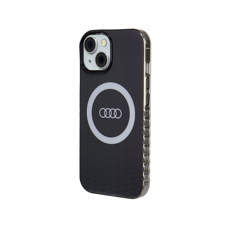 Etui Audi IML Big Logo MagSafe na iPhone 15 / 14 / 13 - czarne