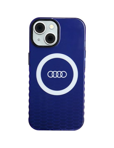 Etui Audi IML Big Logo MagSafe na iPhone 15 / 14 / 13 - niebieskie Etui Audi IML Big Logo MagSafe na iPhone 15 / 14 / 13 - niebieskie