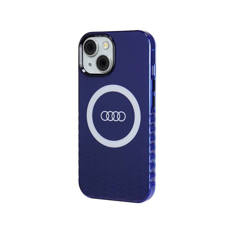 Etui Audi IML Big Logo MagSafe na iPhone 15 / 14 / 13 - niebieskie