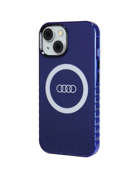 Etui Audi IML Big Logo MagSafe na iPhone 15 / 14 / 13 - niebieskie Etui Audi IML Big Logo MagSafe na iPhone 15 / 14 / 13 - niebieskie