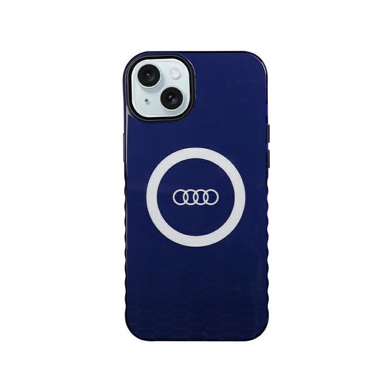 Etui Audi IML Big Logo MagSafe na iPhone 15 Plus / 14 Plus - niebieskie