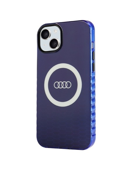 Etui Audi IML Big Logo MagSafe na iPhone 15 Plus / 14 Plus - niebieskie Etui Audi IML Big Logo MagSafe na iPhone 15 Plus / 14 Plus - niebieskie
