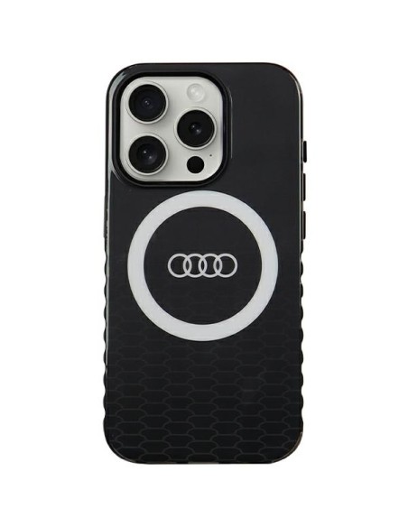 Etui Audi IML Big Logo MagSafe na iPhone 15 Pro - czarne Etui Audi IML Big Logo MagSafe na iPhone 15 Pro - czarne