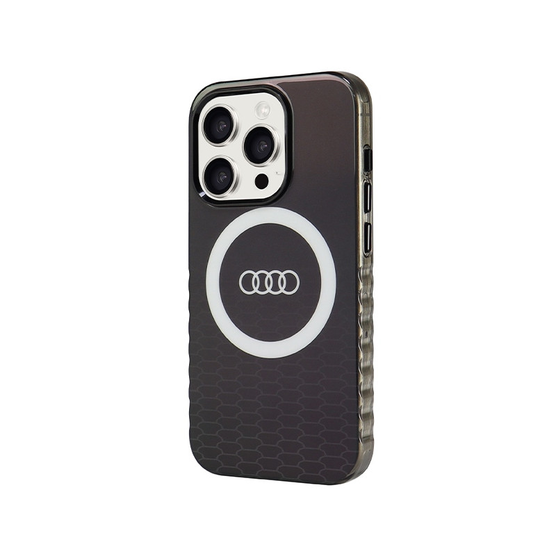 Etui Audi IML Big Logo MagSafe na iPhone 15 Pro - czarne