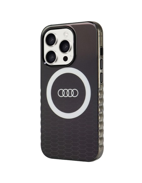 Etui Audi IML Big Logo MagSafe na iPhone 15 Pro - czarne Etui Audi IML Big Logo MagSafe na iPhone 15 Pro - czarne