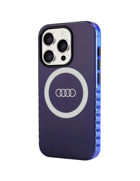 Etui Audi IML Big Logo MagSafe na iPhone 15 Pro - niebieskie Etui Audi IML Big Logo MagSafe na iPhone 15 Pro - niebieskie