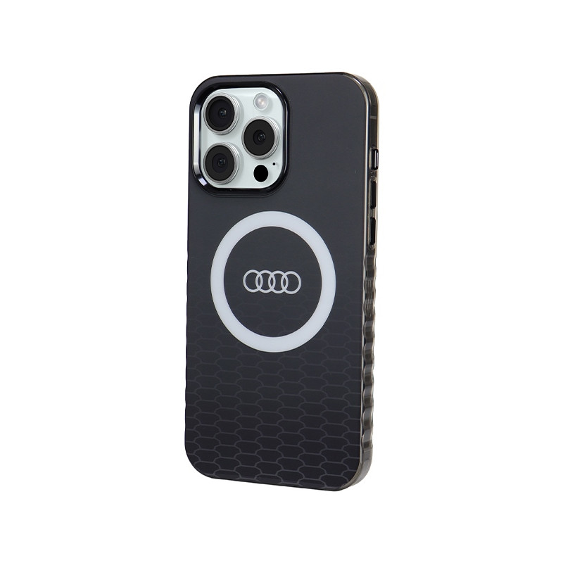 Etui Audi IML Big Logo MagSafe na iPhone 15 Pro Max - czarne