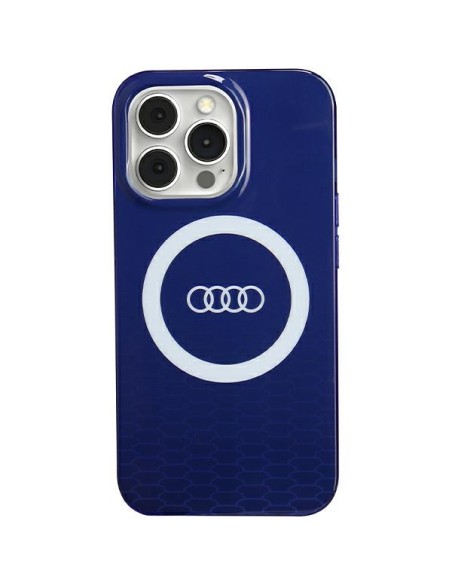 Etui Audi IML Big Logo MagSafe na iPhone 13 Pro / 13 - niebieskie Etui Audi IML Big Logo MagSafe na iPhone 13 Pro / 13 - niebieskie