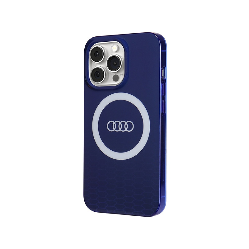 Etui Audi IML Big Logo MagSafe na iPhone 13 Pro / 13 - niebieskie