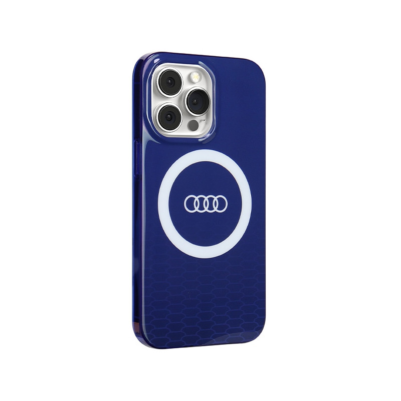 Etui Audi IML Big Logo MagSafe na iPhone 13 Pro / 13 - niebieskie