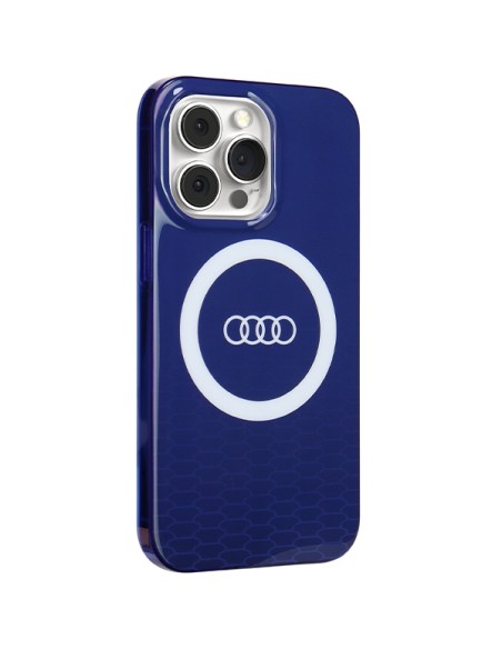 Etui Audi IML Big Logo MagSafe na iPhone 13 Pro / 13 - niebieskie Etui Audi IML Big Logo MagSafe na iPhone 13 Pro / 13 - niebieskie